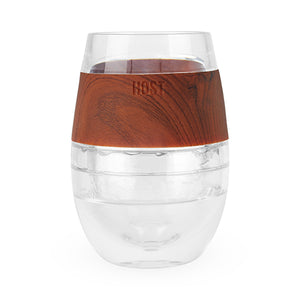Wine FREEZE™ Cooling Cup in Wood Single