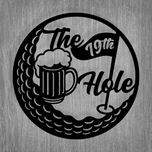 19th Hole Metal Sign