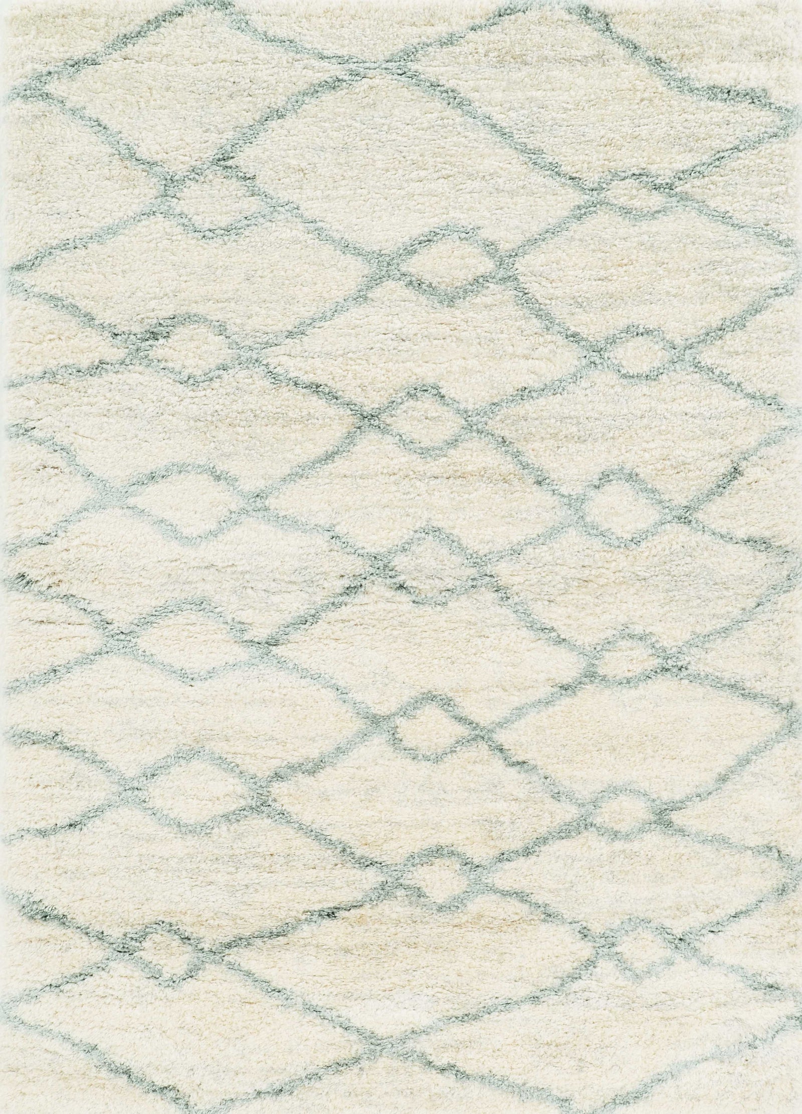 7'10" x 9'10" Polypropelene Ivory/Grey Area Rug