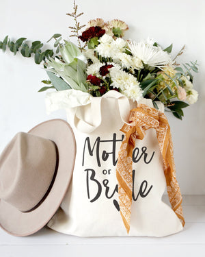 Mother of the Bride Wedding Cotton Canvas Tote Bag