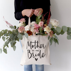 Mother of the Bride Wedding Cotton Canvas Tote Bag