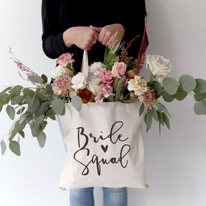 Bride Squad Wedding Cotton Canvas Tote Bag