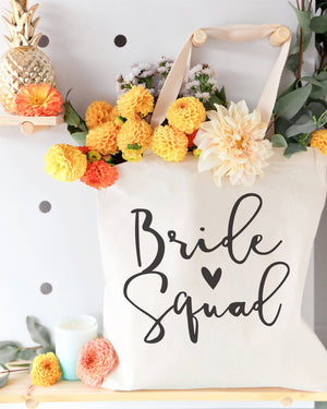 Bride Squad Wedding Cotton Canvas Tote Bag