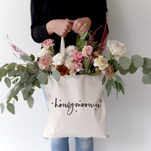 Honeymoonin' Wedding Cotton Canvas Tote Bag