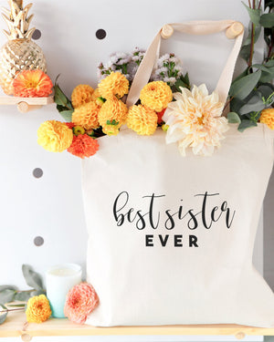 Best Sister Ever Cotton Canvas Tote Bag