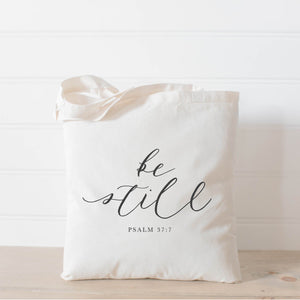 Be Still Verse Tote Bag