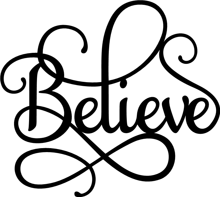 The Word Believe In Cursive