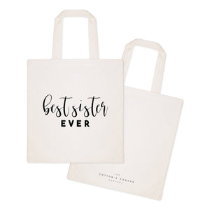 Best Sister Ever Cotton Canvas Tote Bag