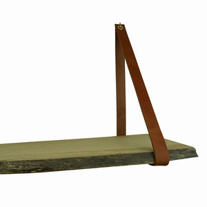 Leather Shelf Strap - set of 2