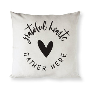 Grateful Hearts Gather Here Pillow Cover