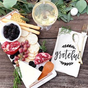 Grateful Cotton Canvas Muslin Napkins