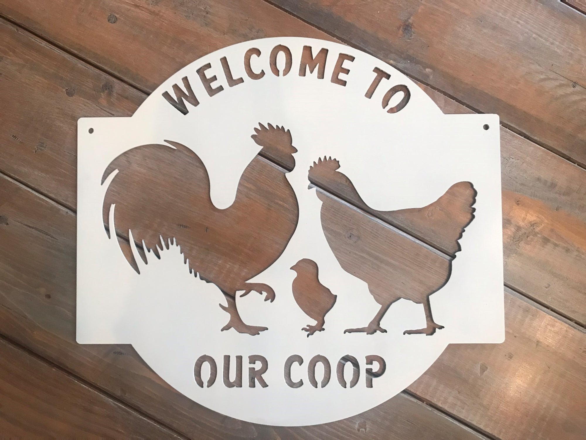 "Welcome to Our Coop" Metal Sign