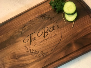 Personalized Last Name Cutting Board - Gifts For Chefs - Miles Kimball