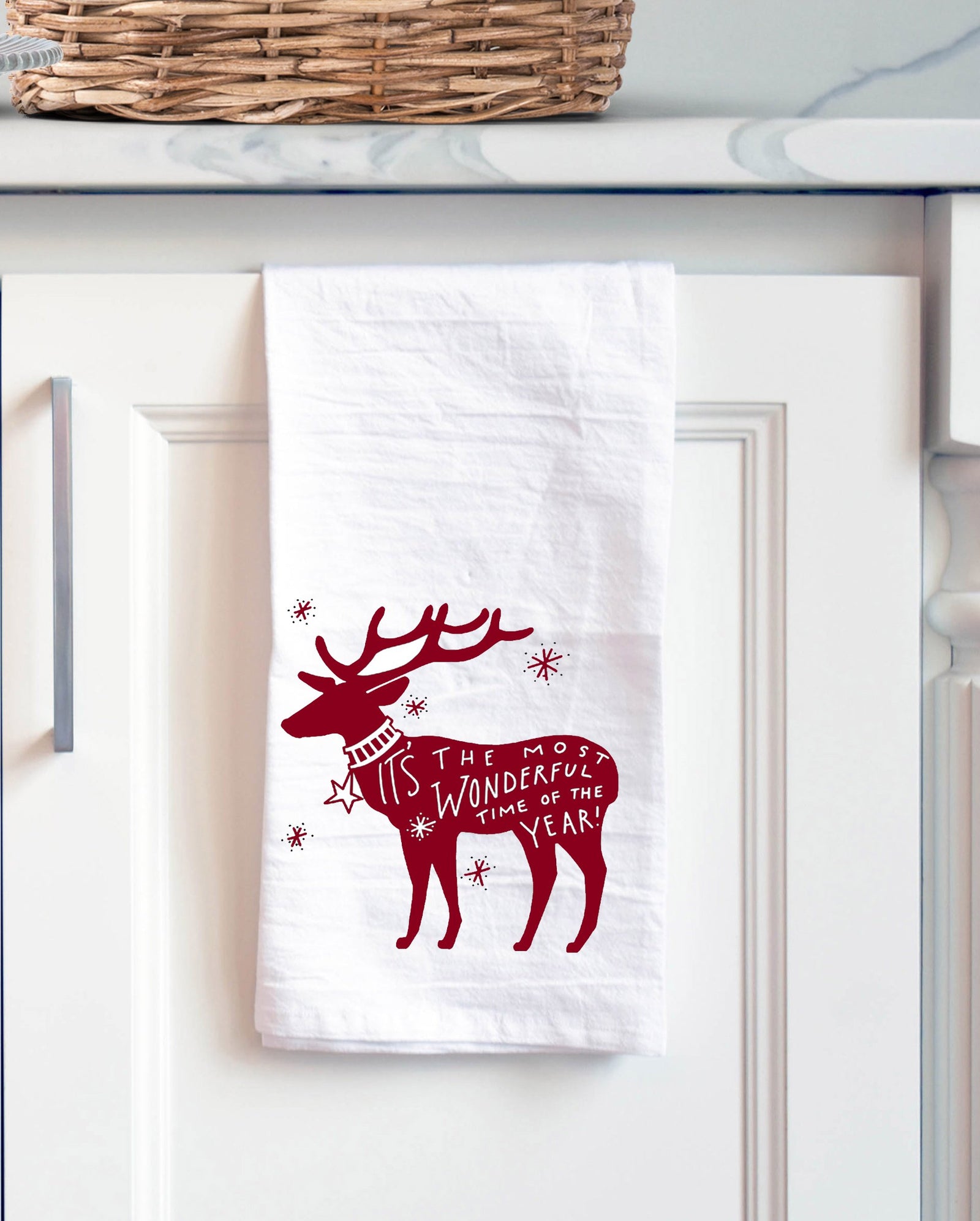 Reindeer Tea Towel