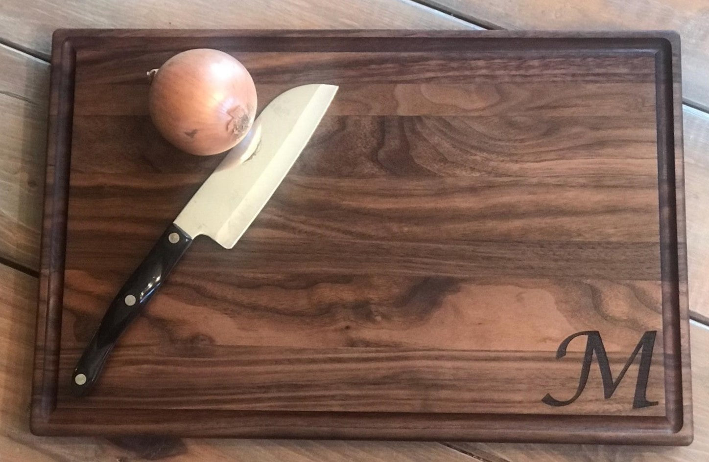 Small Monogram in the Corner Cutting Board