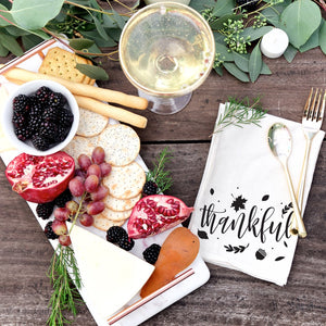 Thankful Cotton Canvas Muslin Napkins