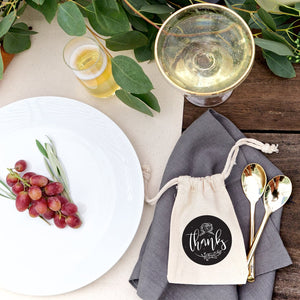 Thanks Wedding Favor Bags, 6-Pack