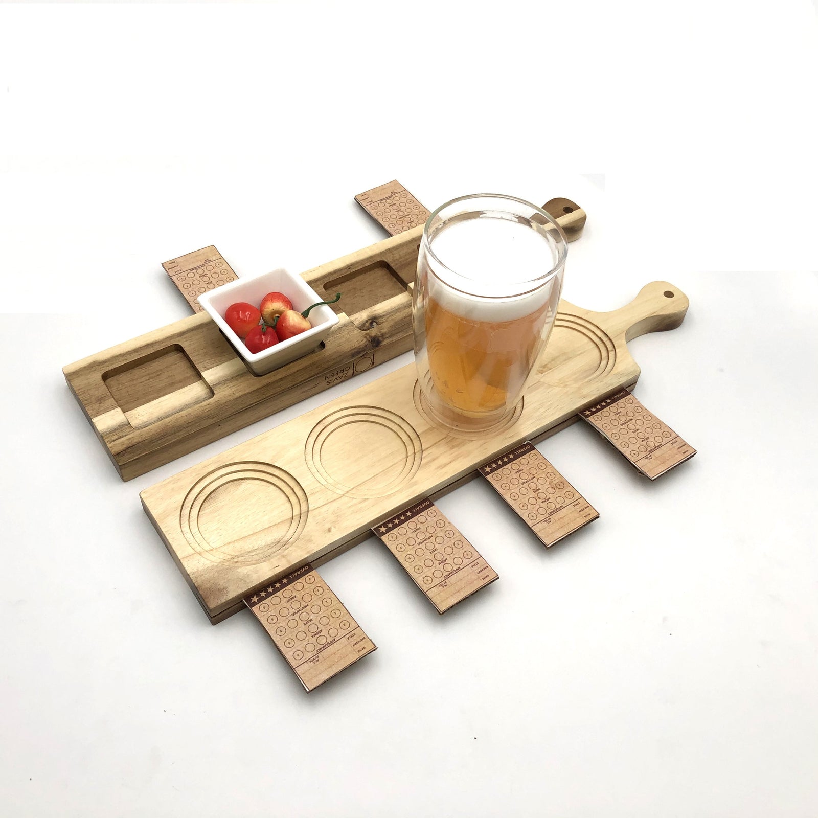 Acacia 4 hole flight board 16" long