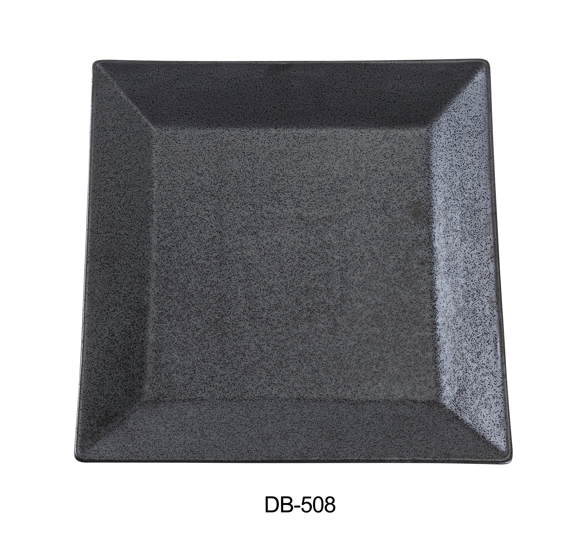 Yanco DB-508 Diamond Black Collection 8" Square Plate