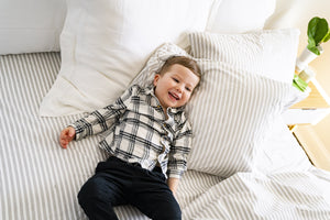 100% Supima Cotton, 400 Thread Count Percale Stripe Sheet Set