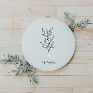 Nurture Wildflower Faux Embroidery Hoop